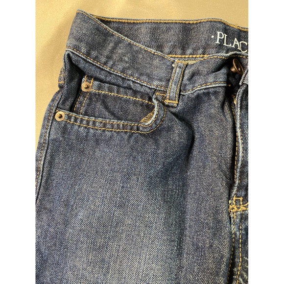 The Childrens Place Straight Leg Jeans - Size 8 Kids Denim Pants Dark Wash - Picture 4 of 7